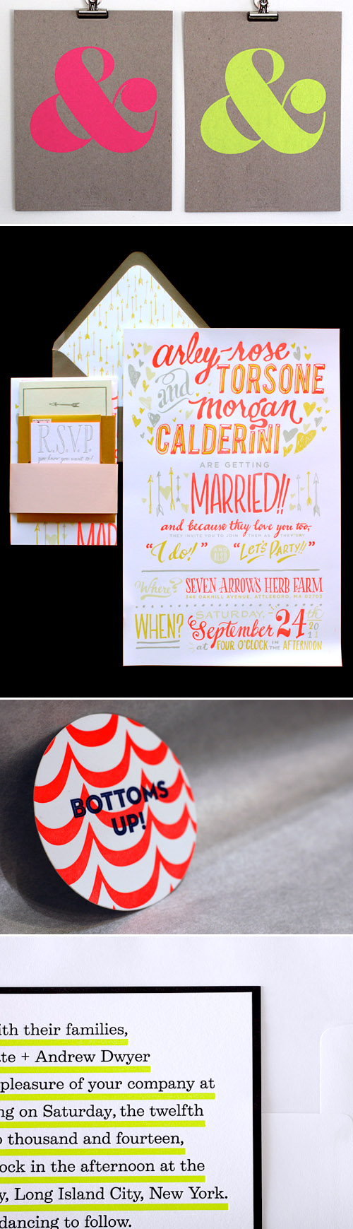 neon wedding invitations and decor neon wedding invitations and decor