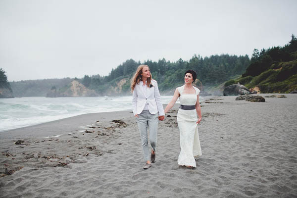 same-sex couple beach wedding portrait same-sex couple beach wedding portrait