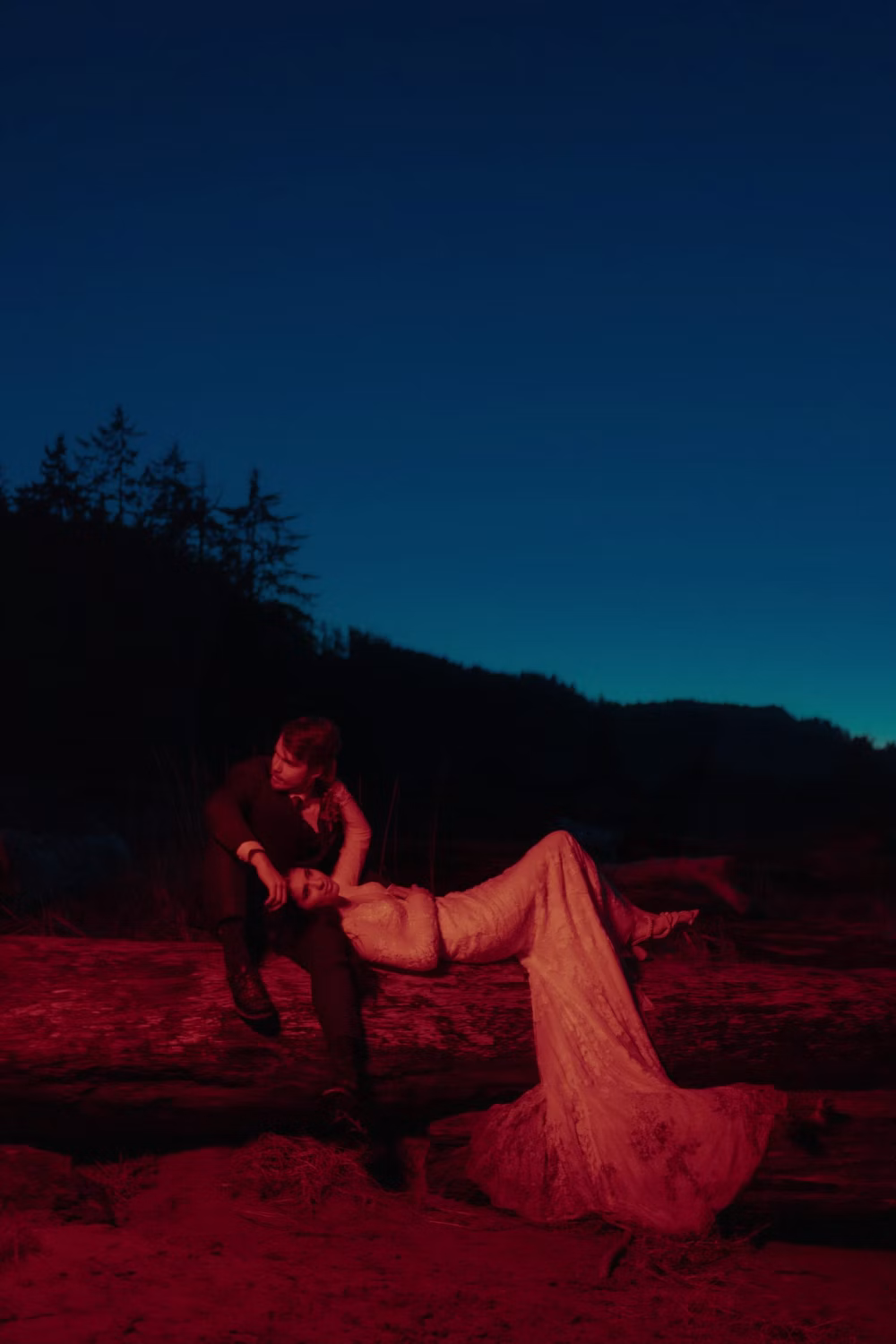 night time wedding photography