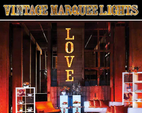 vintage letter and number marquee lights for wedding decor, via junebugweddings.com vintage letter and number marquee lights for wedding decor, via junebugweddings.com