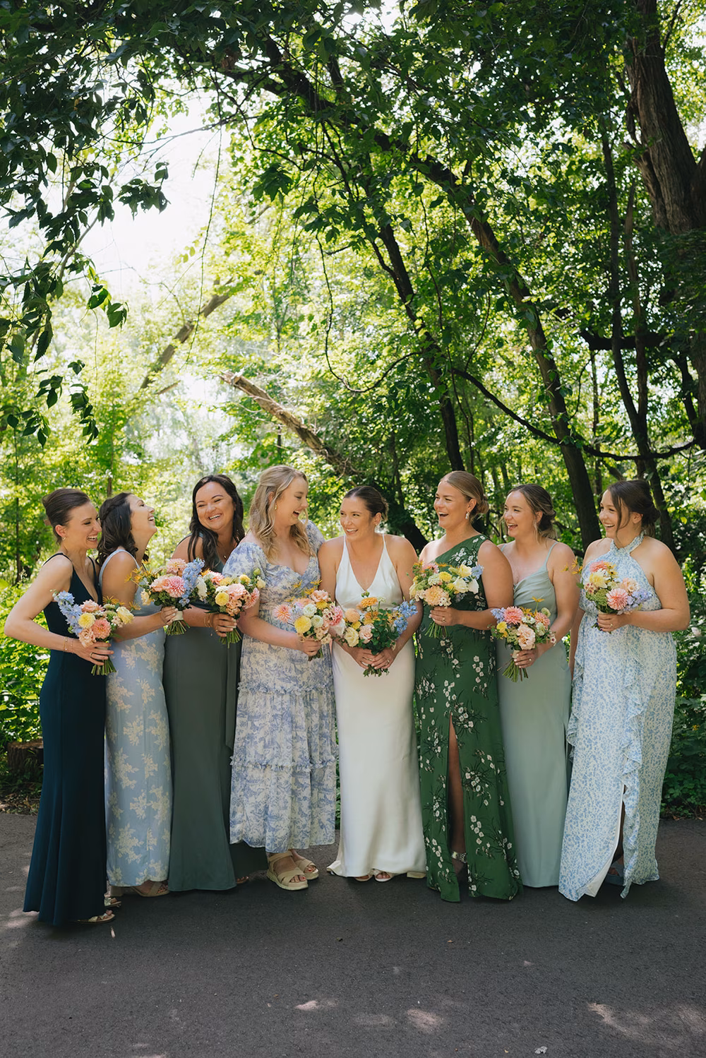 green bridesmaid dresses