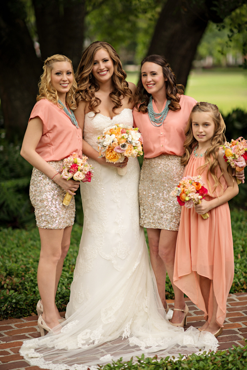 coral, gold, and grey wedding at Casa Feliz in Florida, photos by Kristen Weaver Photography | via junebugweddings.com coral, gold, and grey wedding at Casa Feliz in Florida, photos by Kristen Weaver Photography | via junebugweddings.com