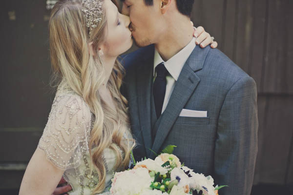 first look portraits, photo by Terra Lange Photography | via junebugweddings.com romantic camp wedding first look kiss