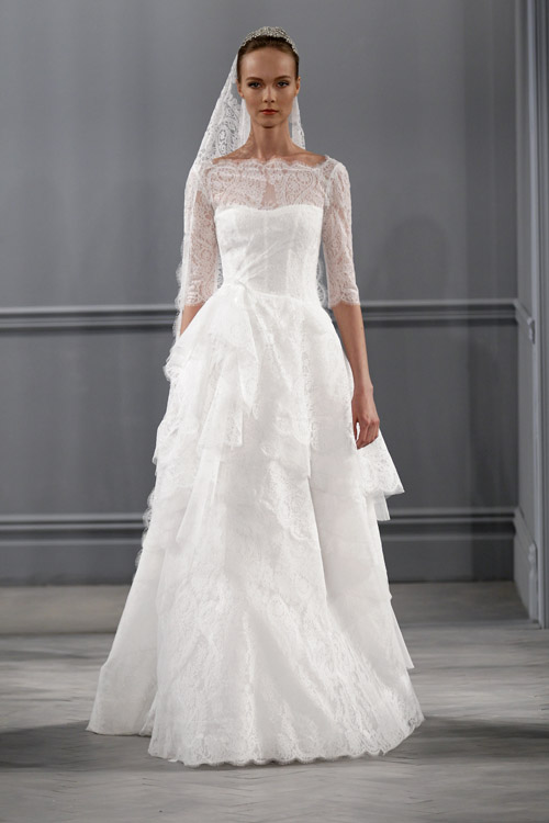 Monique Lhuillier wedding dress from the spring 2014 bridal collection | via junebugweddings.com Monique Lhuillier wedding dress from the spring 2014 bridal collection | via junebugweddings.com