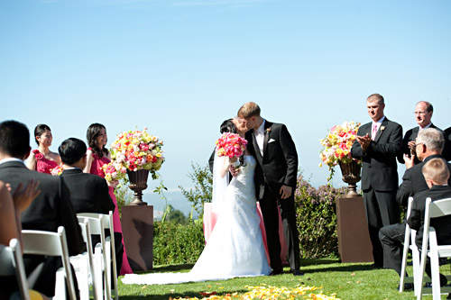 sweet pink vineyard wedding at Thomas Fogarty Winery, photos by Vincent Au Photography via JunebugWeddings.com sweet pink vineyard wedding at Thomas Fogarty Winery, photos by Vincent Au Photography via JunebugWeddings.com