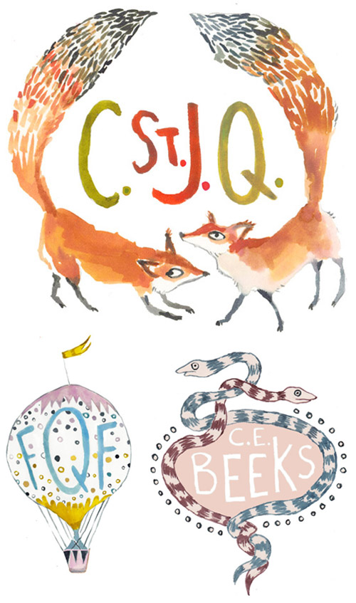 Watercolor Custom Heraldry by Happy Menocal | junebugweddings.com Watercolor Custom Heraldry by Happy Menocal | junebugweddings.com