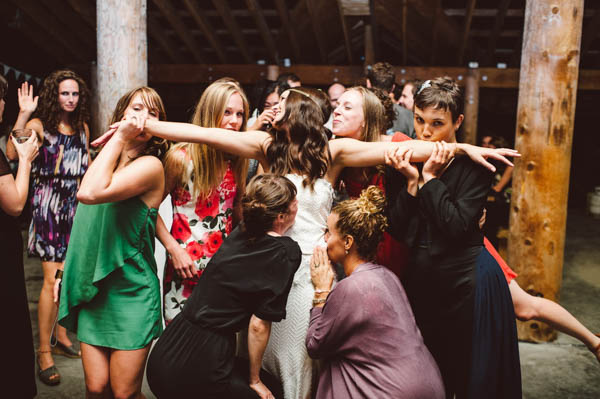 bride and her friends reception fun bride and her friends reception fun