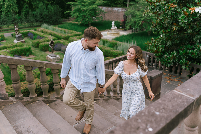 classic spring engagement photos