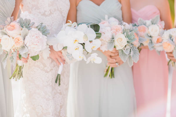 intimate beach wedding ceremony bridesmaid bouquets, photo by Chris Glenn | via junebugweddings.com intimate beach wedding ceremony bridesmaid bouquets, photo by Chris Glenn | via junebugweddings.com