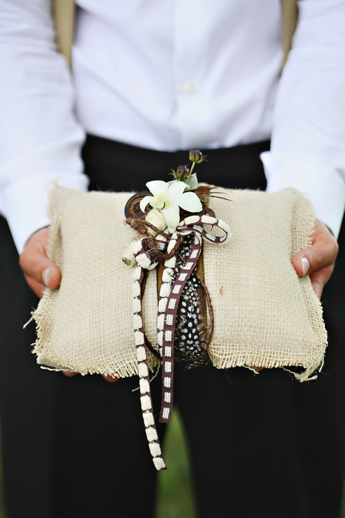 Safari inspired wedding ring bearer pillow, photos by Kay English Photography via junebugweddings.com Safari inspired wedding ring bearer pillow, photos by Kay English Photography via junebugweddings.com