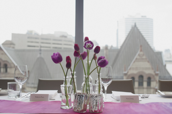 pink and purple wedding in Toronto at Arcadian Loft, photo by Aron Goss Photography | via junebugweddings.com pink and purple wedding in Toronto at Arcadian Loft, photo by Aron Goss Photography | via junebugweddings.com