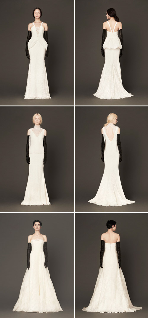 black and white wedding dress by Vera Wang - spring 2014 bridal collection | via junebugweddings.com black and white wedding dress by Vera Wang - spring 2014 bridal collection | via junebugweddings.com