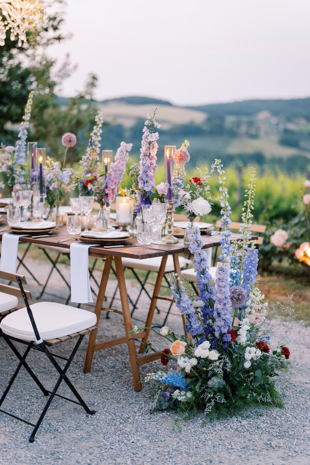 table setting Italian wedding