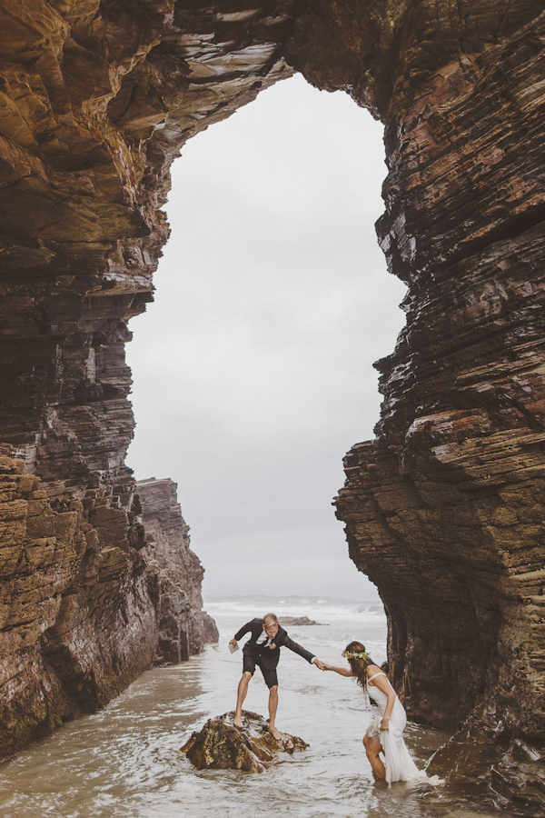 destination elopement on the Playa de las Catedrales in Spain, photo by Ed Peers | via junebugweddings.com destination elopement on the Playa de las Catedrales in Spain, photo by Ed Peers | via junebugweddings.com