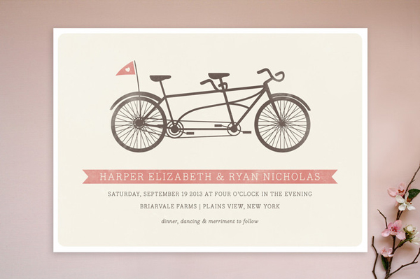 tandem wedding invitation from minted | via junebugweddings.com tandem wedding invitation from minted | via junebugweddings.com
