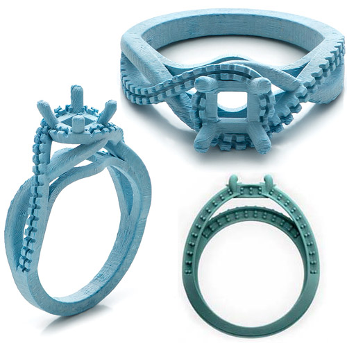 custom engagement and wedding ring wax model from Joseph Jewelry | via junebugweddings.com custom engagement and wedding ring wax model from Joseph Jewelry | via junebugweddings.com
