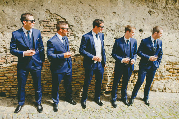 stylish groom and groomsmen's navy suits stylish groom and groomsmen's navy suits