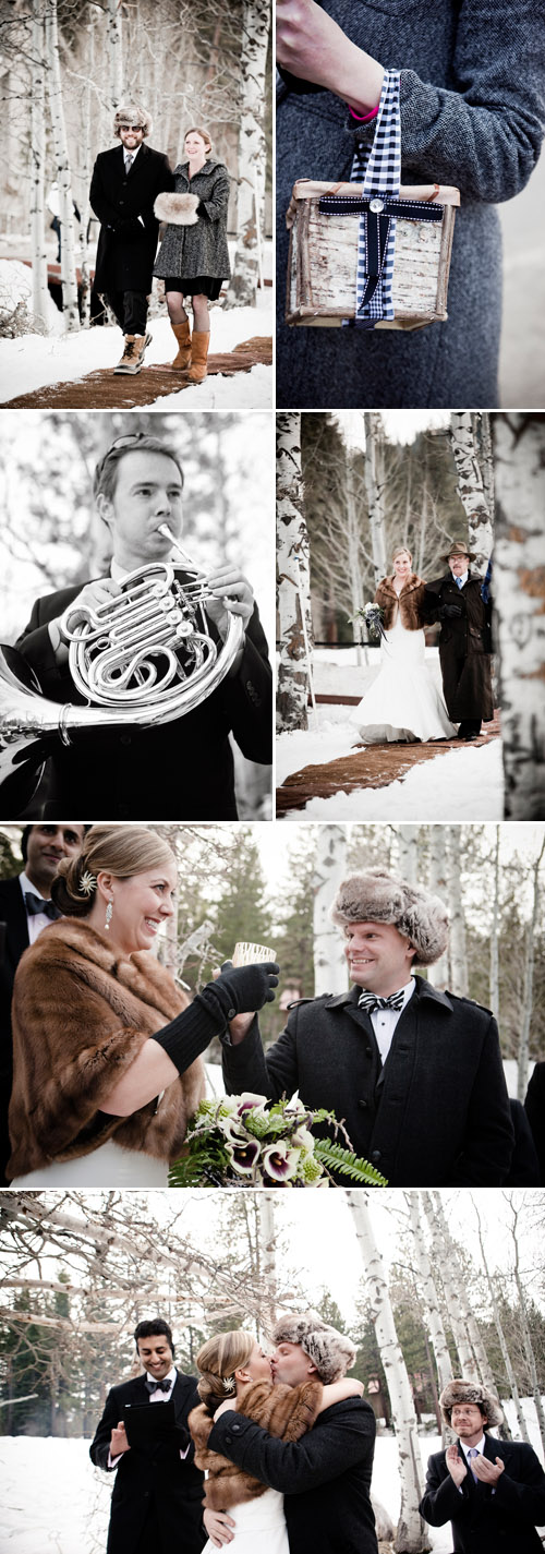 stylish winter woodland wedding in Lake Tahoe, photos by Viera Photographics stylish winter woodland wedding in Lake Tahoe, photos by Viera Photographics