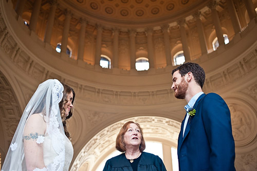 San Francisco City Hall Wedding by Nick Traverse Photography | via junebugweddings.com San Francisco City Hall Wedding by Nick Traverse Photography | via junebugweddings.com