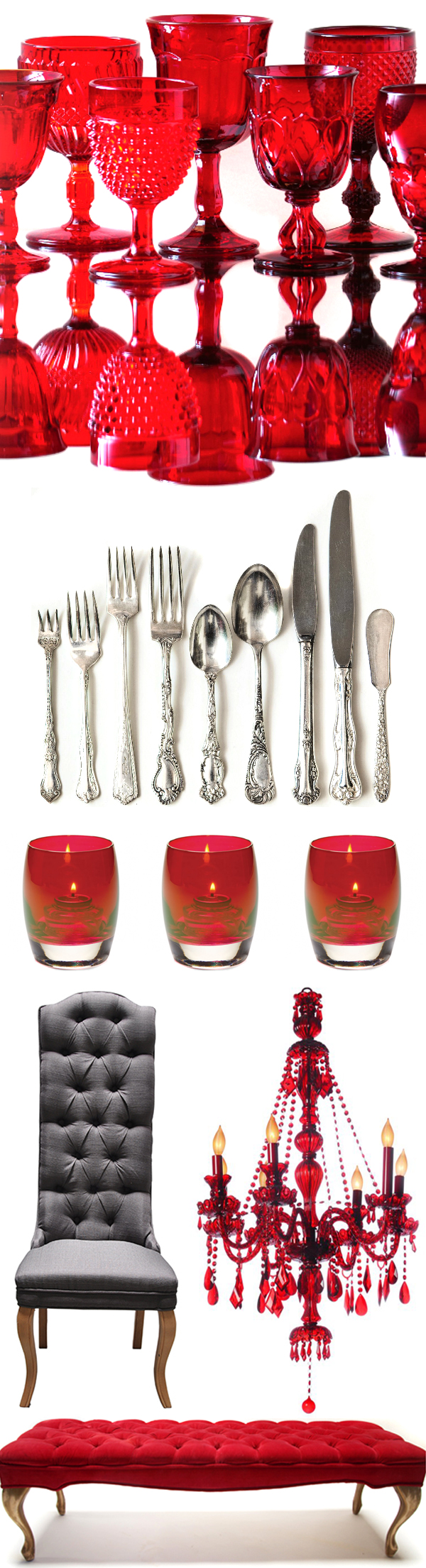 Ruby Red Valentine's Day Inspired Wedding Decor from Junebug Members | via junebugweddings.com