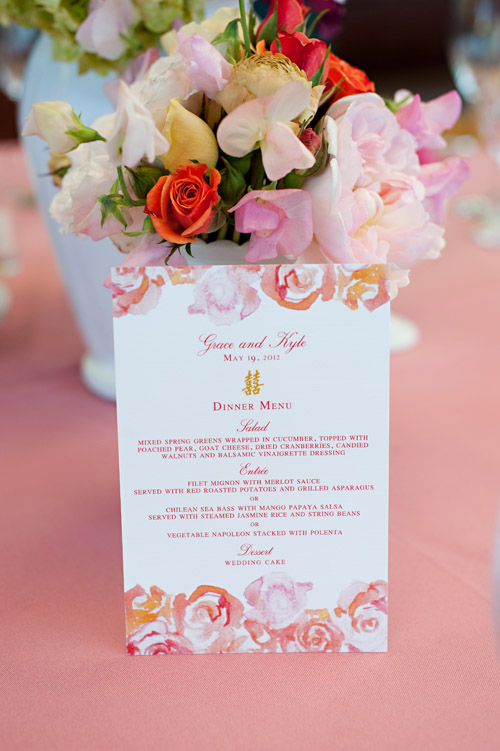 sweet pink vineyard wedding at Thomas Fogarty Winery, photos by Vincent Au Photography via JunebugWeddings.com sweet pink vineyard wedding at Thomas Fogarty Winery, photos by Vincent Au Photography via JunebugWeddings.com